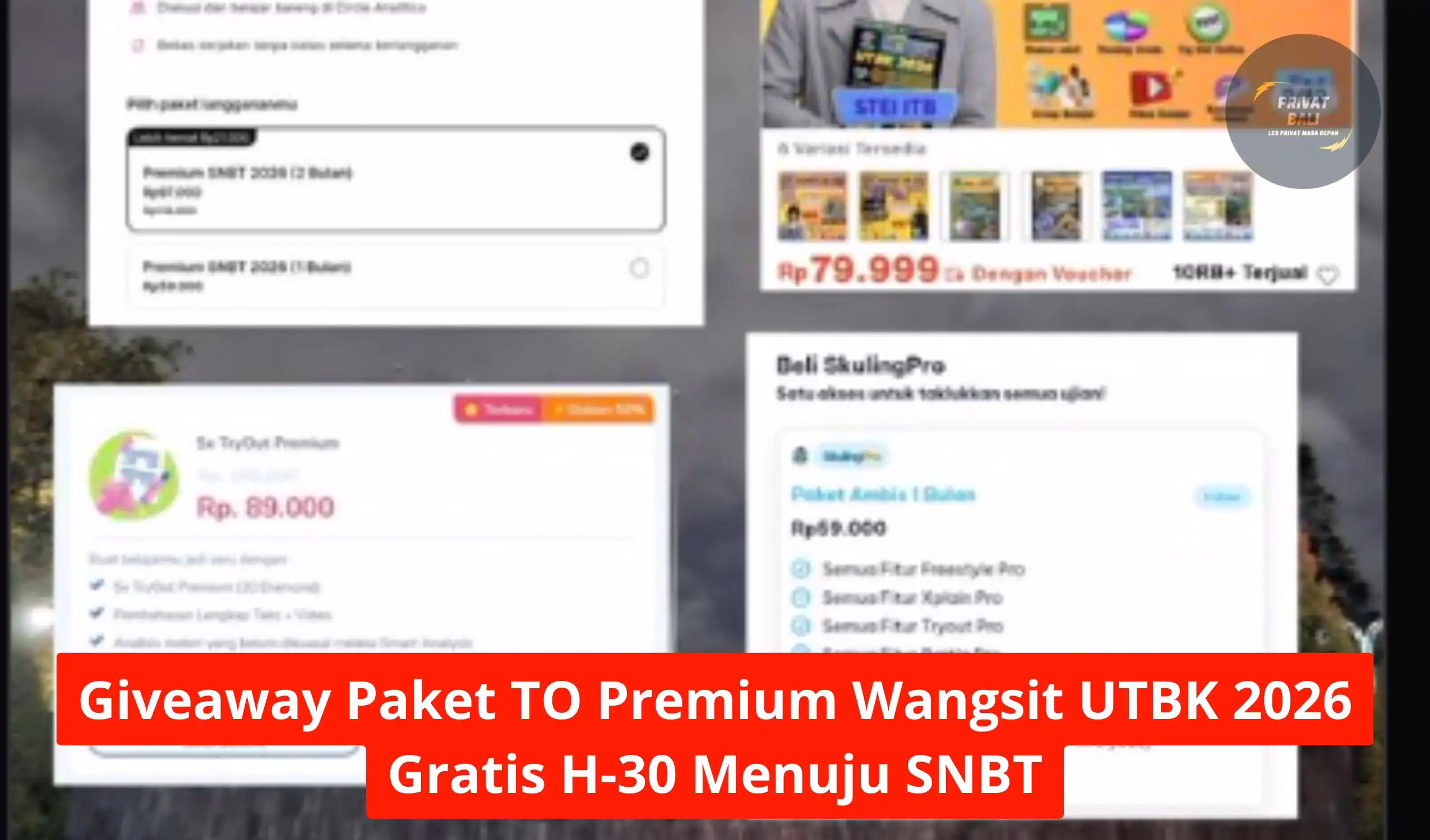 Giveaway Paket TO Premium Wangsit UTBK 2026 Gratis H-30 Menuju SNBT