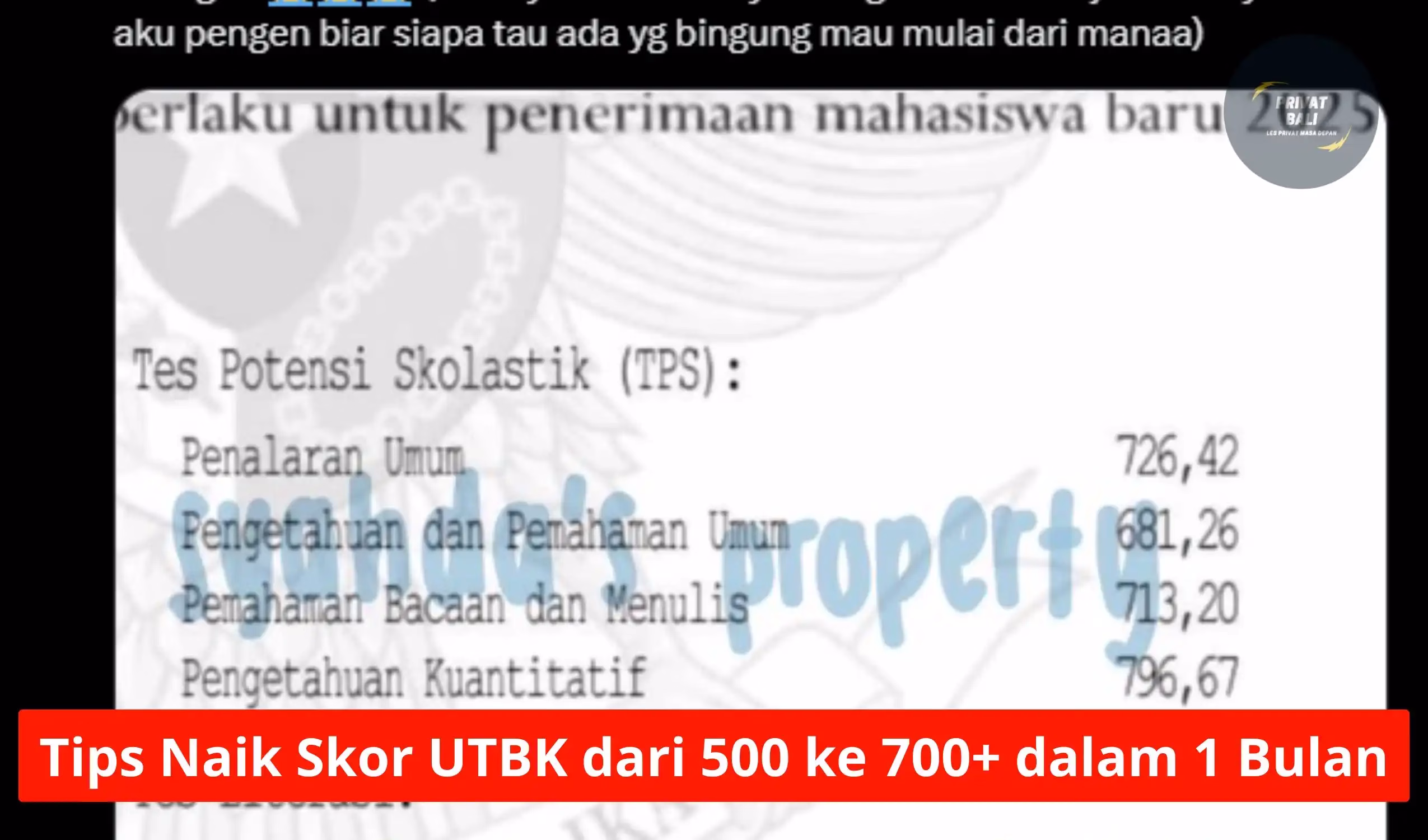 Tips Naik Skor UTBK dari 500 ke 700+ dalam 1 Bulan
