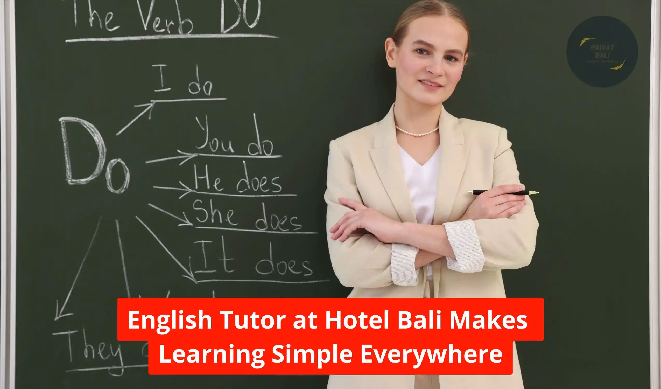 English Tutor at Hotel Bali Makes Learning Simple Everywhere